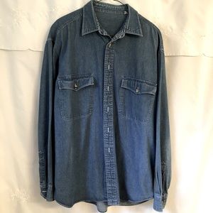 Mens vintage denim shirt Sz 33, 15 1/2